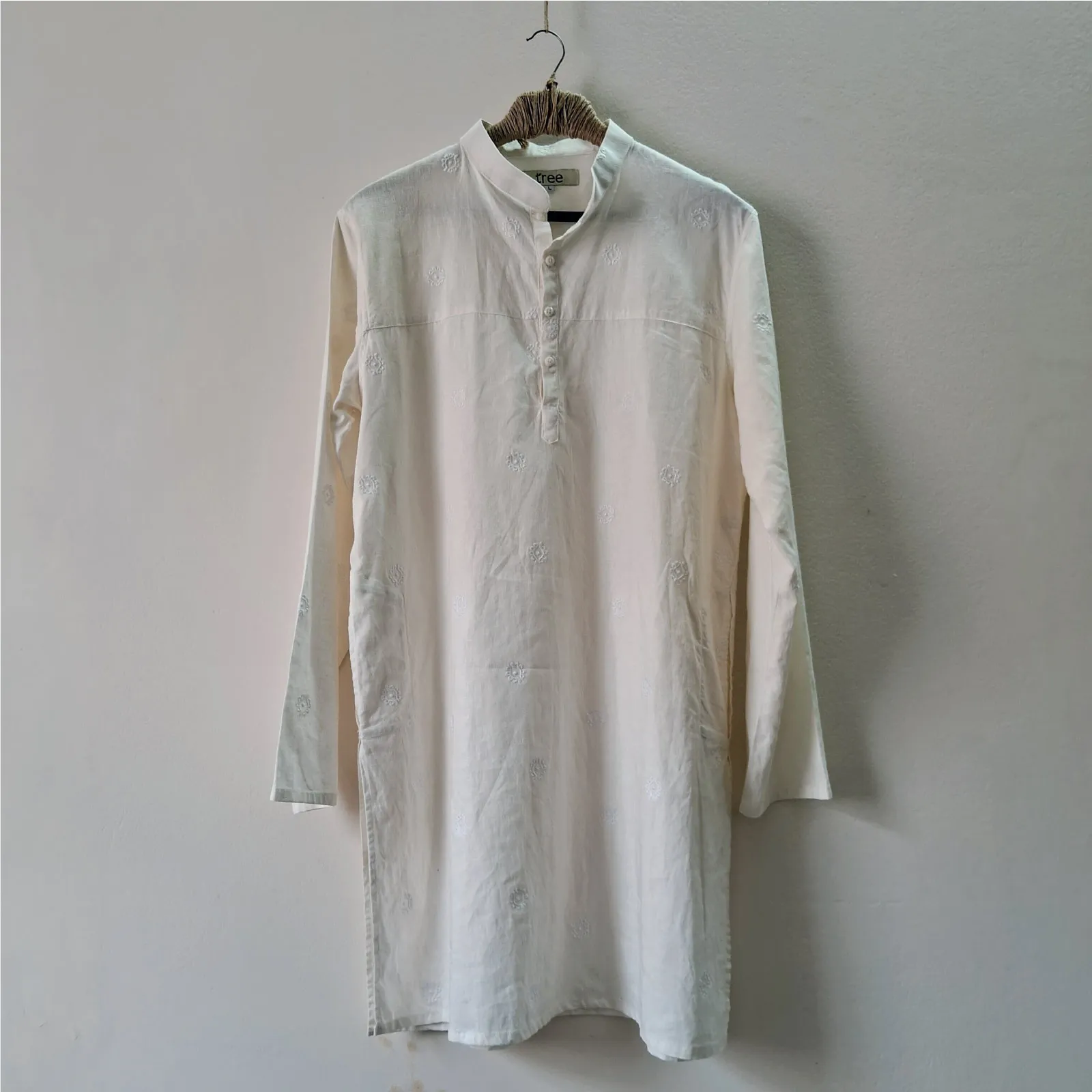 Milky White Premium Linen Panjabi