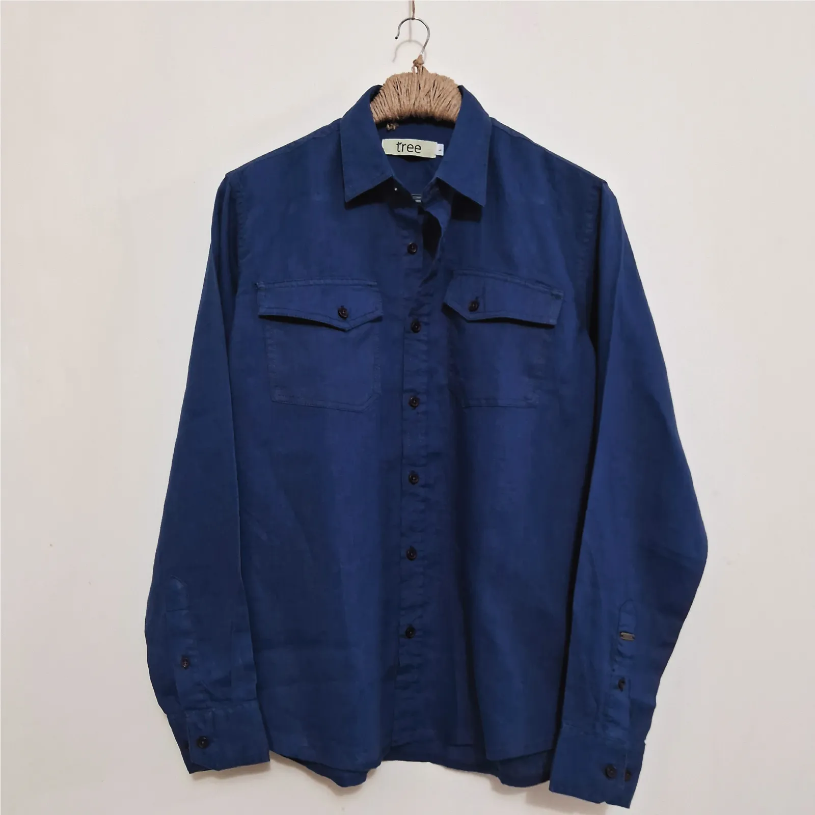 Navy Blue Premium Linen Adventure Shirt